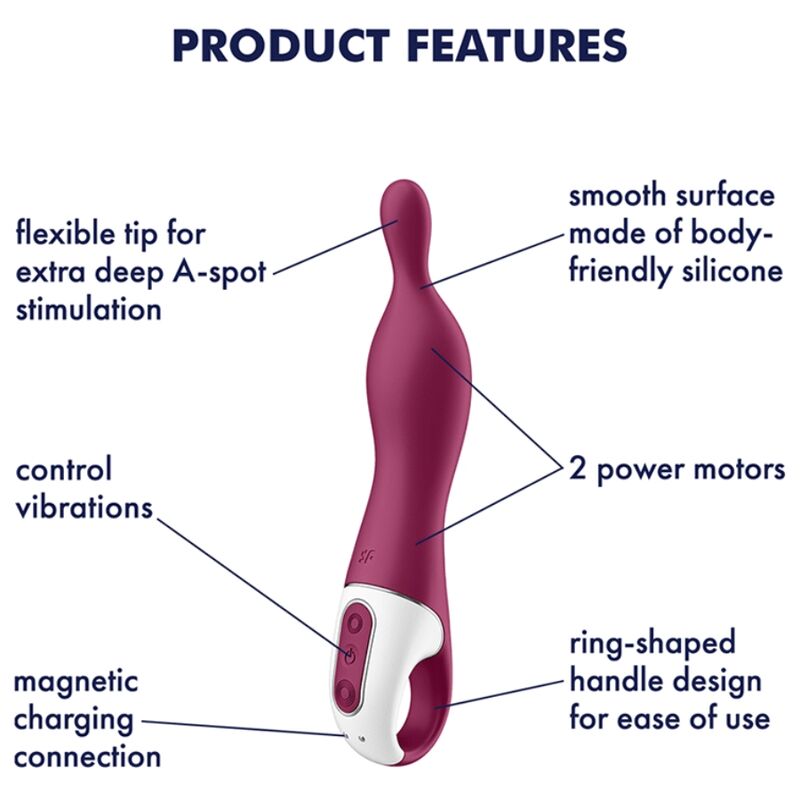 SATISFYER - AMAZING 1 ASPOT VIBRATOR BEERE – Bild 4