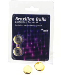 TALOKA - 2 BRASILIANISCHE BLLE MIT VIBRATIONS- UND SCHOCKEFFEKT AUFREGENDES GEL