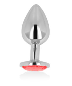 OHMAMA - ANALPLUG MIT ROTEM KRISTALL 8 CM