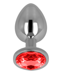 Alternative view of OHMAMA - ANALPLUG MIT ROTEM KRISTALL 8 CM