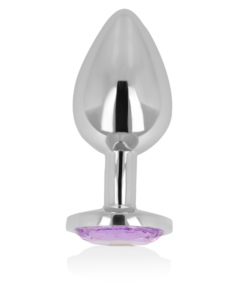 OHMAMA - ANALPLUG MIT VIOLETTEM KRISTALL 8 CM