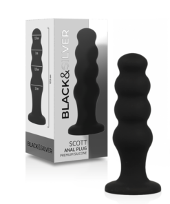 BLACKSILVER - SCOTT PREMIUM SILIKON ANALPLUG SCHWARZ
