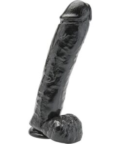 GET REAL - DILDO 28 CM MIT SCHWARZEN EIEREN