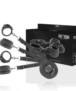 FETISH SUBMISSIVE - SET AUS HANDSCHELLEN UND KRAWATTEN MIT NOPRENE-FUTTER