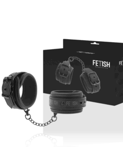 FETISH SUBMISSIVE - HANDSCHELLEN AUS VEGANEM LEDER MIT NOPRENE-FUTTER
