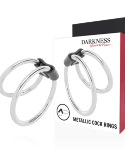DARKNESS - DOPPELTER PENISRING AUS METALL