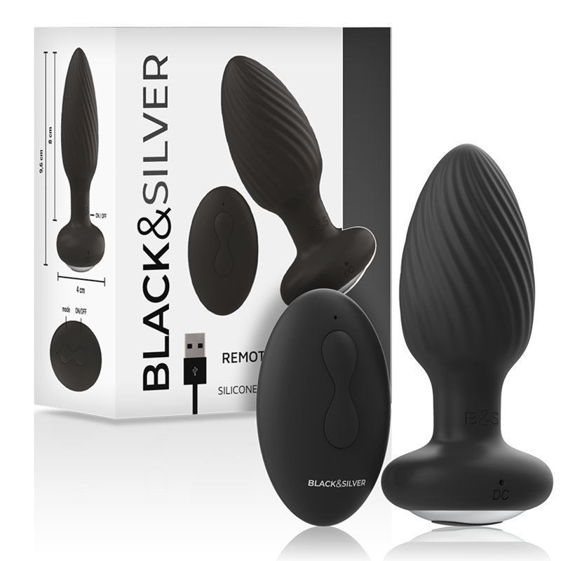 BLACKSILVER - WELLS PLUG SILIKON ANAL ROTATOR FERNBEDIENUNG