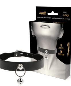 COQUETTE CHIC DESIRE - VEGANE LEDER-HALSKETTE DAMEN-ACCESSOIRE RASSEL/REIFEN