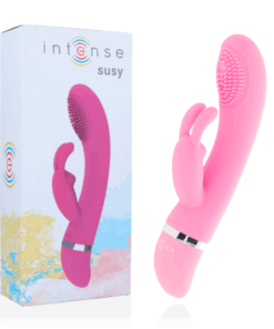 INTENSE - SUSY OSZILLIERENDER VIBRATOR AUS SILIKON KANINCHEN ROSA