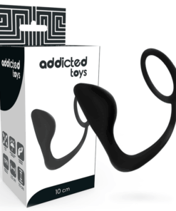 ADDICTED TOYS - ANALPLUG MIT SCHWARZEM PENISRING