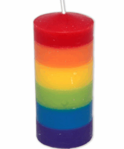 PRIDE - GROSSE KERZE MIT LGBT-FLAGGE