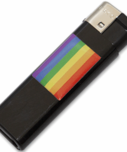 PRIDE - FEUERZEUG SCHWARZ MIT LGBT FLAGGE