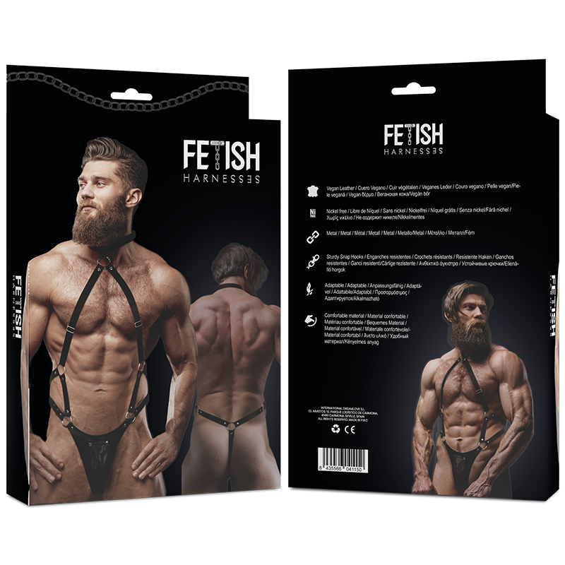 FETISH SUBMISSIVE ATTITUDE - JOCKSTRAP-HARNESS AUS ÖKO-LEDER FÜR HERREN – Bild 2