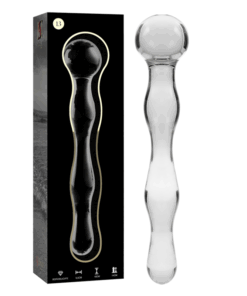NEBULA SERIES BY IBIZA - MODELO 13 DILDO CRISTAL TRANSPARENTE 18 CM -O- 3.5 CM