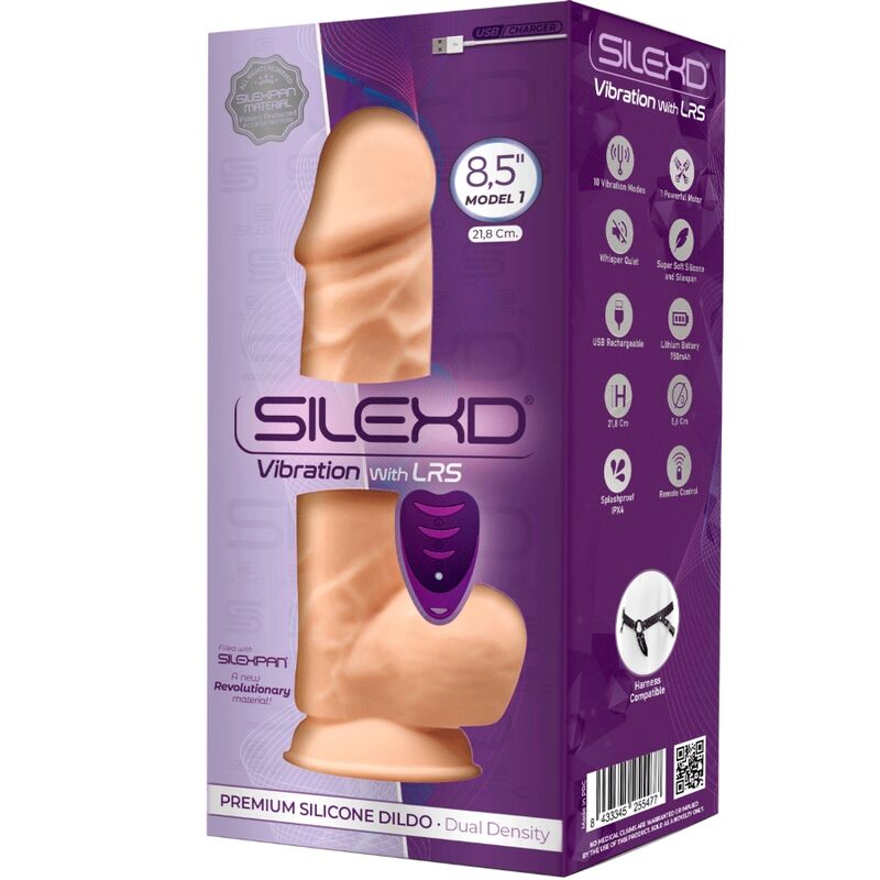 SILEXD - MODEL 1 REALISTISCHER PENISVIBRATOR SILIKON PREMIUM SILEXPAN FERNBEDIENUNG 21.8 CM – Bild 3