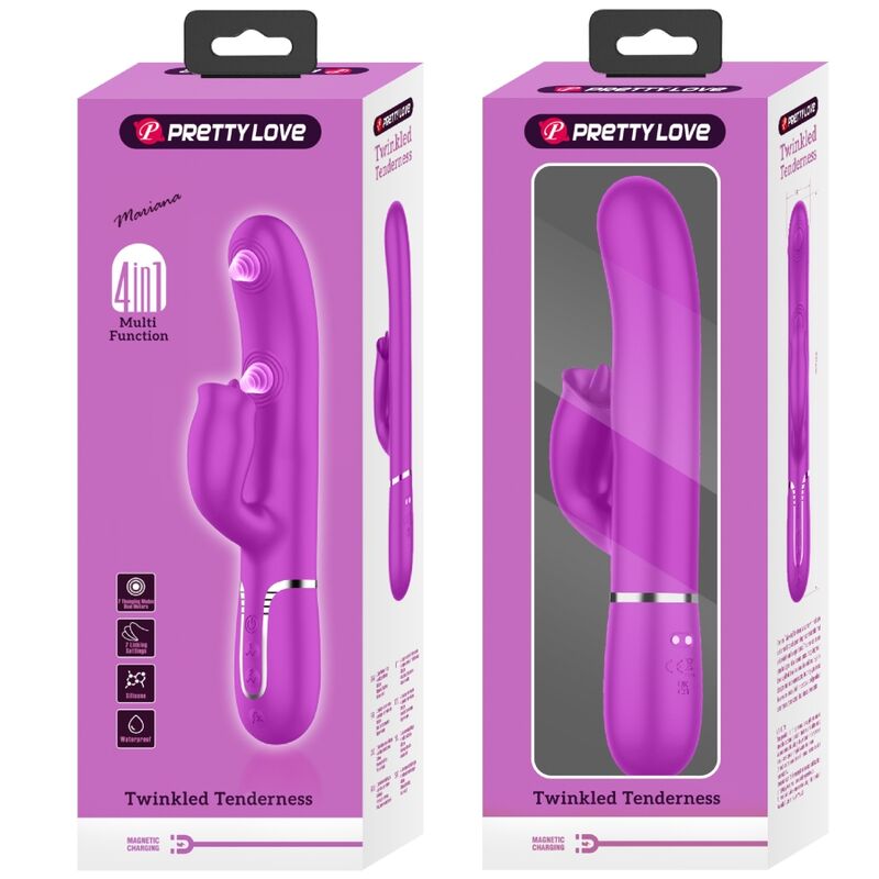 PRETTY LOVE - KANINCHENVIBRATOR MIT LECKENDEM FUCHSIA – Bild 4