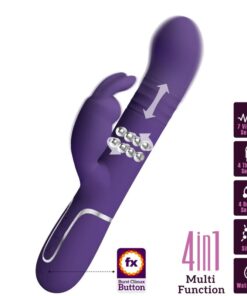 PRETTY LOVE - COALE RABBIT VIBRATOR 4 IN 1 LILA