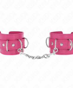 KINK - 3 D-RING HANDGELENKFESSELN VERSTELLBAR ROSA 17,5-25 CM X 6 CM