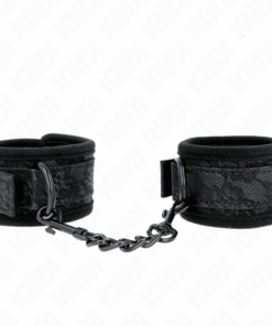 KINK - DARK LACE CUFFS NEOPRENE HANDGELENK MANSCHETTEN VERSTELLBAR SCHWARZ 20-29 CM X 5 CM