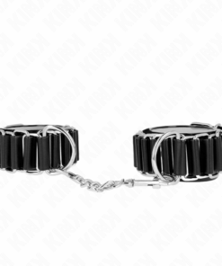 KINK - SCHARNIERÄHNLICHE DÜNNE HANDGELENKFESSELN SCHWARZ VERSTELLBAR 16-22 CM X 3,5 CM