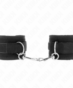 KINK - NYLON BIND-HANDHANDFESSELN MIT KLETTVERSCHLUSS, SCHWARZ, MODELL 2, VERSTELLBAR, 18-35 CM X 6 CM