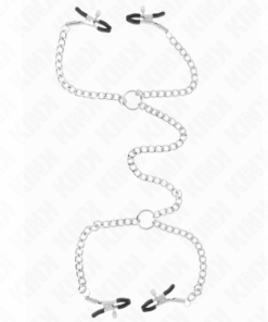 KINK - 4 KETTEN-NIPPELKLAMMERN 32 CM MIT KETTEN 14 CM