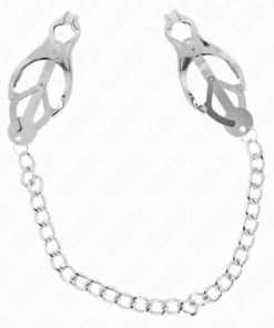 KINK - JAPANISCHE KLEEBLATT-NIPPELKLAMMERN MIT KETTE SILBER 30 CM