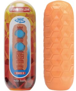 PRETTY LOVE - TWIN BALLS MÄNNLICHER MASTURBATOR ORANGE