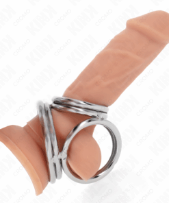 KINK - DREIFACH CHROM METALL PENISRING 3,8 CM BIS 5 CM MODELL 1