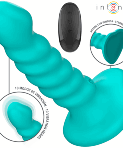 INTENSE - BUFFY VIBRATOR GRÖSSE S SPIRALE DESIGN 10 VIBRATIONEN BLAU FERNBEDIENUNG
