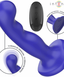 INTENSE - SHORTY VIBRATOR MIT SAUGNÄPFEN BLAU FERNBEDIENUNG