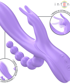 INTENSE - MIKO DREIFACH-VIBRATOR RABBIT  STIMULATOR  ANAL 7 VIBRATIONEN LILA