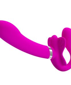 PRETTY LOVE - VALERIE DOPPEL-STRAP-ON-VIBRATOR 12 VIBRATIONEN LILA