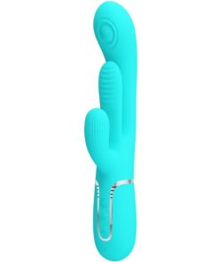 PRETTY LOVE - SHANIA TRIPLE RABBIT MULTIFUNKTIONSVIBRATOR 3 IN 1 BLAU