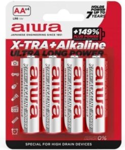 AIWA - X-TRA ALKALINE AA ALKALINE BATTERIE LR6 BLISTER*4