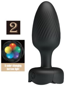 PRETTY LOVE - VARIAN ANAL PLUG MIT LED-LICHT SCHWARZ 10,8 CM