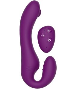 XOCOON - 2 IN 1 STRAPLESS STRAP-ON VIBRATOR MIT FERNBEDIENUNG LILA