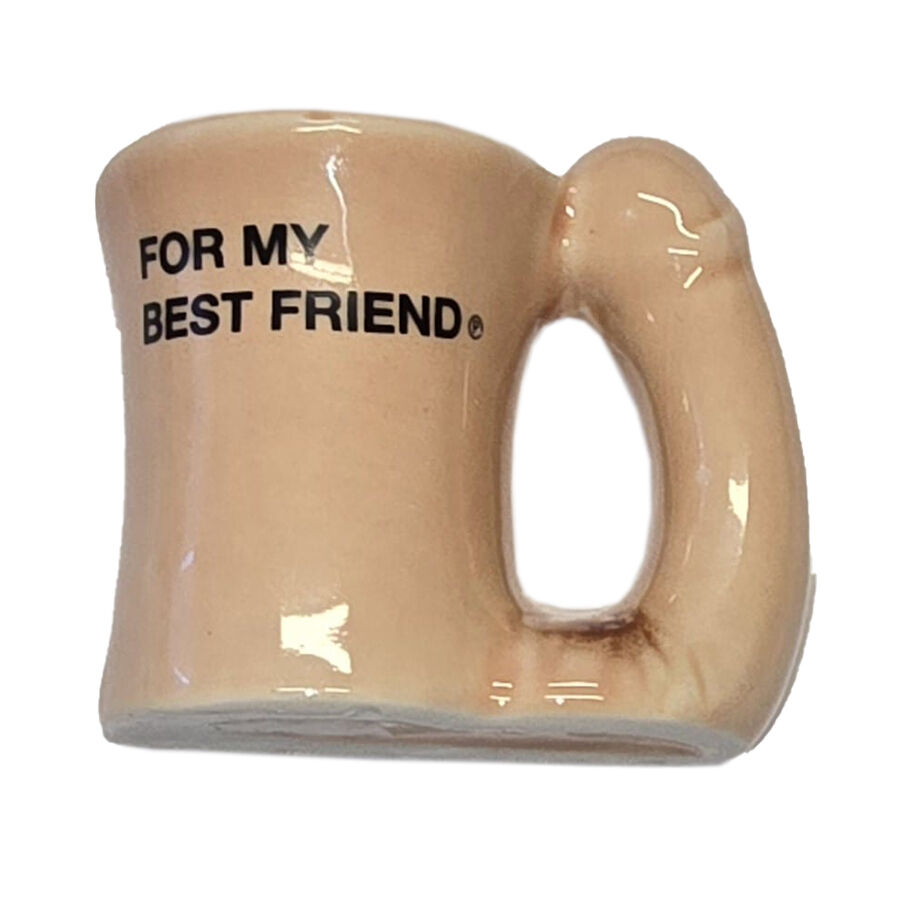 DIABLO PICANTE  KERAMIKBECHER-MAGNET MIT PENISGRIFF „FÜR MEINEN BESTEN FREUND“