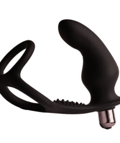ROCKS-OFF - RO-ZEN RRO ANAL PLUG MIT VIBRIERENDEM PENISRING SCHWARZ