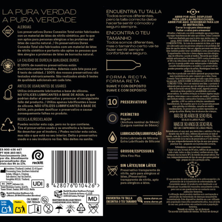 DUREX - TOTAL CONNECTION XL ULTRA FINE PLUS LATEXFREI 10 EINHEITEN – Bild 5