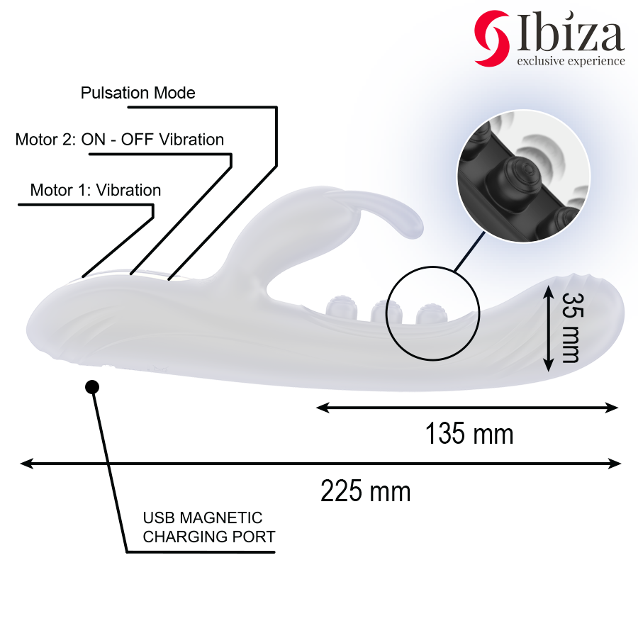 IBIZA - VIBRIERENDES RABBIT MIT PULSATION – Bild 5