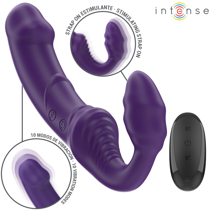 INTENSE - JILL DOPPELVIBRATOR 20 CM LILA FERNBEDIENUNG – Bild 2