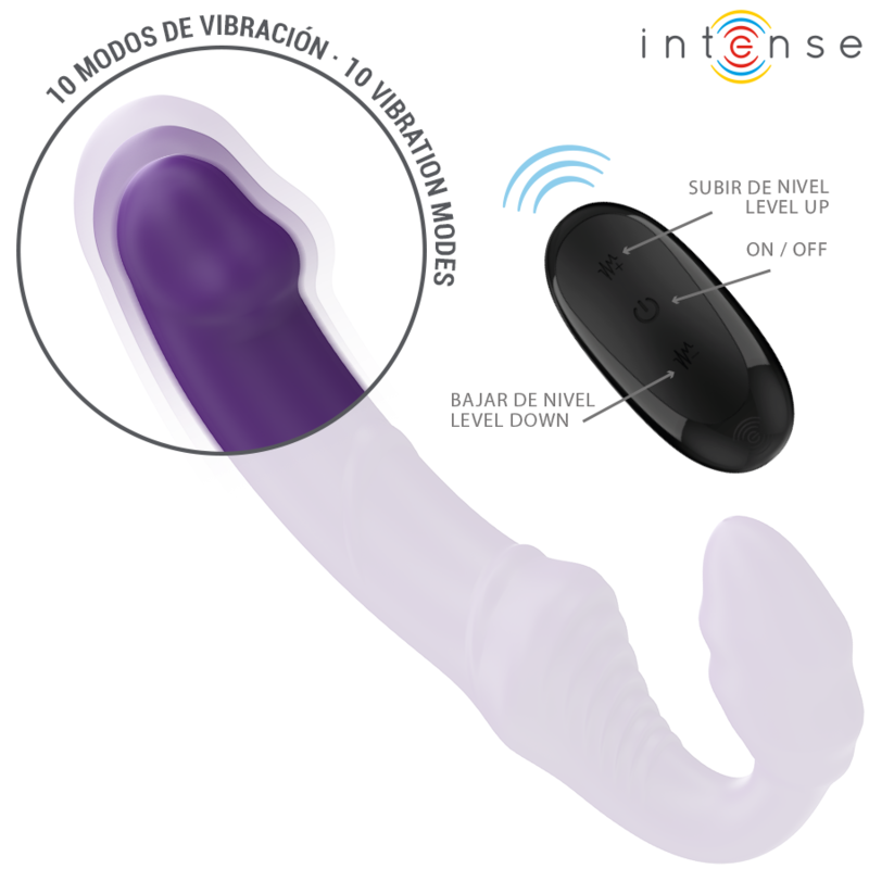 INTENSE - JILL DOPPELVIBRATOR 20 CM LILA FERNBEDIENUNG – Bild 5