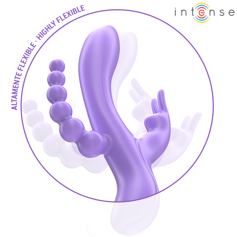 INTENSE - MIKO DREIFACHVIBRATOR RABBIT STIMULATOR ANAL 7 VIBRATIONEN LILA – Bild 4