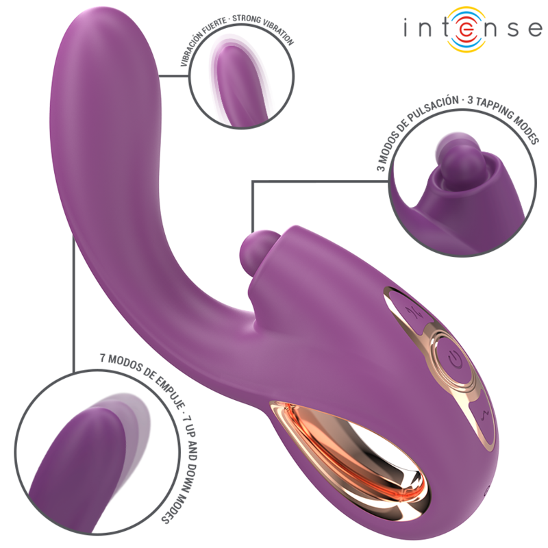 INTENSE - LALI MULTIFUNKTIONS-G-PUNKT-VIBRATOR TAPPING STOSS VIBRATION LILA – Bild 2