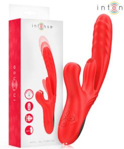 INTENSE - KAROL MULTIFUNKTIONSVIBRATOR STOSS  STIMULATION  STIMULIERENDE WELLEN ROT