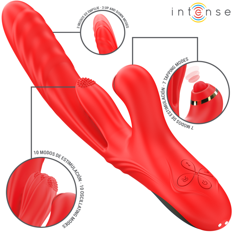 INTENSE - ROSALIA MULTIFUNKTIONSVIBRATOR 3 IN 1 ROT – Bild 2