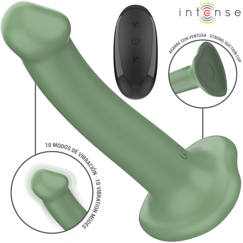 INTENSE - BECCA VIBRATOR MIT SAUGNAPF 10 VIBRATIONEN GRÜNE FERNBEDIENUNG – Bild 2