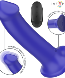 Alternative view of INTENSE - VICTORIA VIBRATOR MIT SAUGNAPF 10 VIBRATIONEN DUNKELBLAU FERNBEDIENUNG