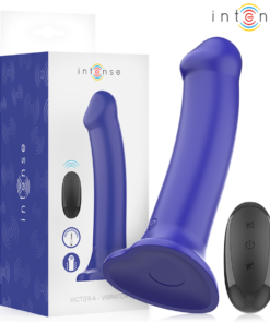 INTENSE - VICTORIA VIBRATOR MIT SAUGNAPF 10 VIBRATIONEN DUNKELBLAU FERNBEDIENUNG